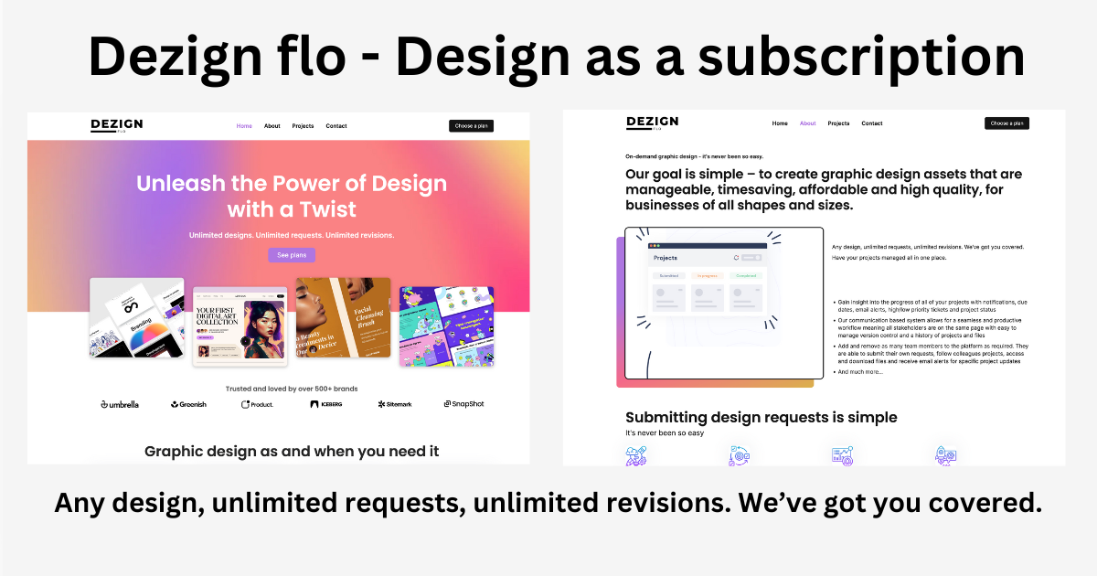 Dezign flo - Design as a Subscription.